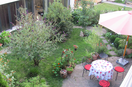 De tuin van boven